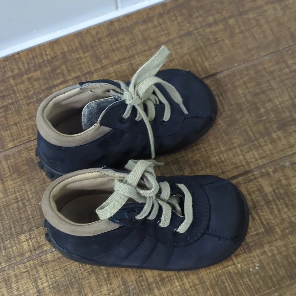 Daumling Leather Kids Navy Blue Ankle Boots